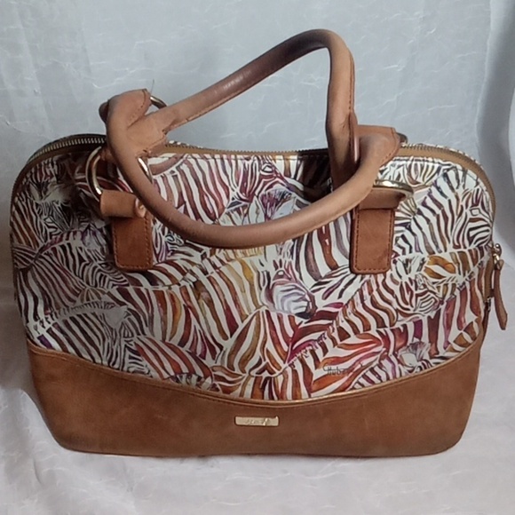 jcon Handbags - Jcon Los Angeles Zebra print handbag dome